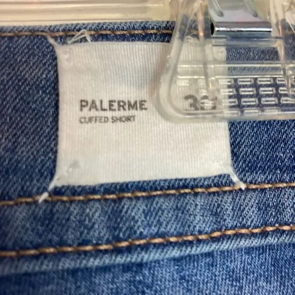 Hudson Jeans Pallerme Knee Cuffed Denim Longer Shorts, High Waist - Picture 8 of 12